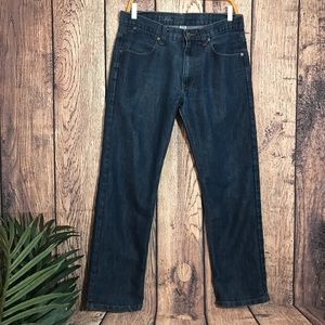 PD&C Mens Jeans Dark Blue 32x30 Straight Leg